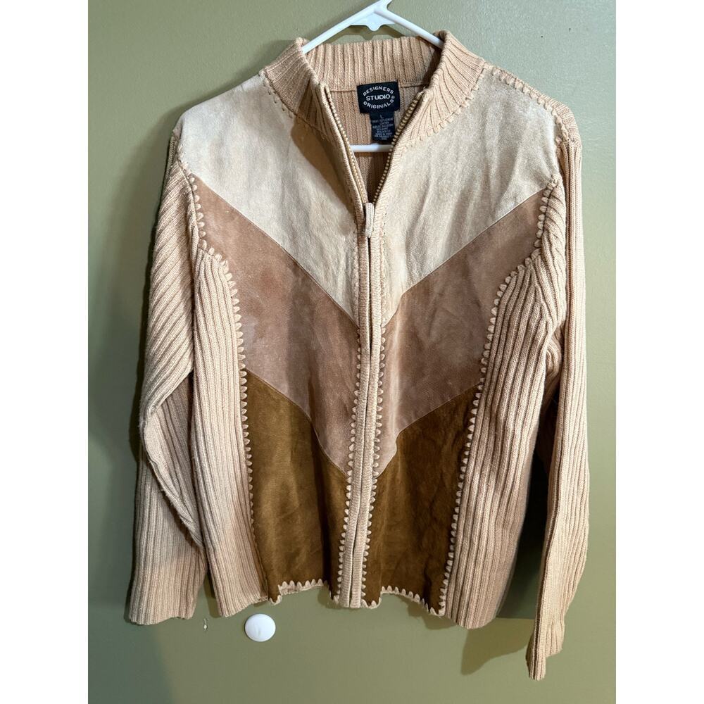 Designer studio’s original sweater jacket womens L